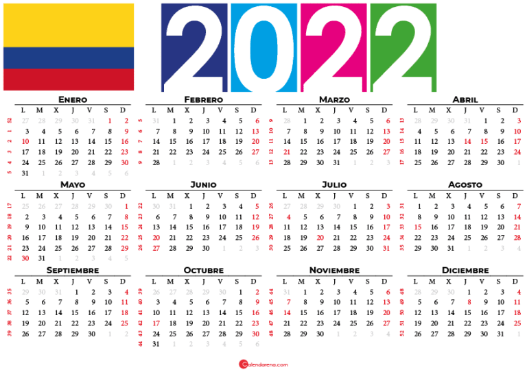 Calendario 2023 Colombia Con Festivos Word Imagesee Vrogue
