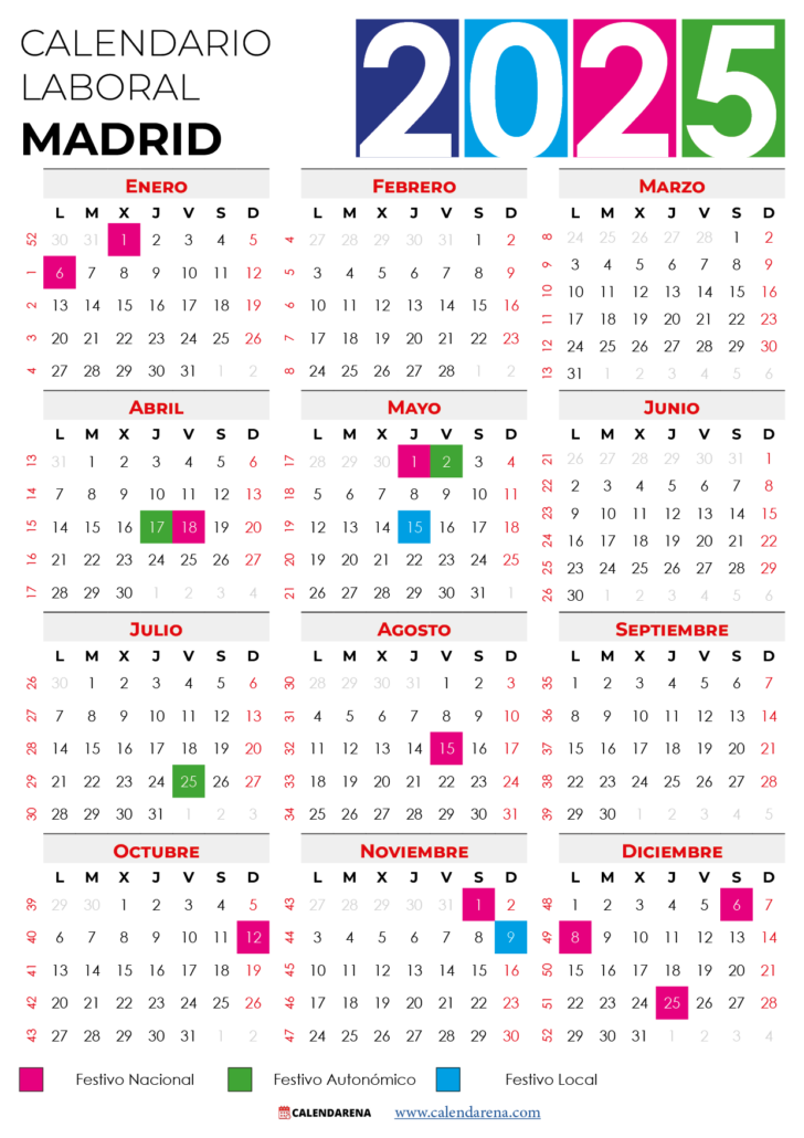 Calendario Laboral Madrid Pdf