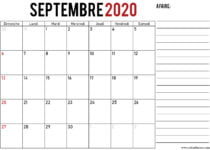 calendrier septembre 2020_notes