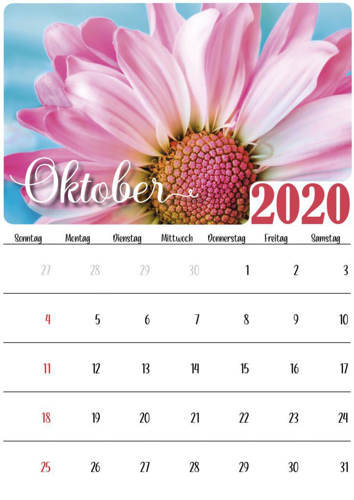 Blumen oktober 2020 Kalender2