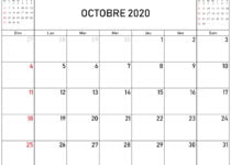 Calendrier septembre octobre novembre décembre 2020