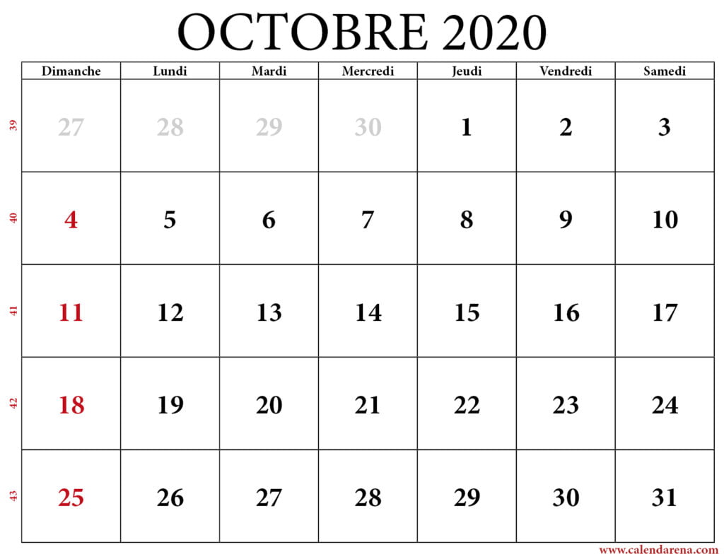 vacances octobre 2020
