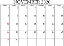 kalender november 2020