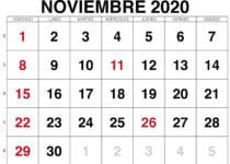 noviembre calendario 2020 paisaje