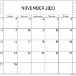 October,november and december 2020 calendar