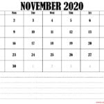 printable november 2020 calendar
