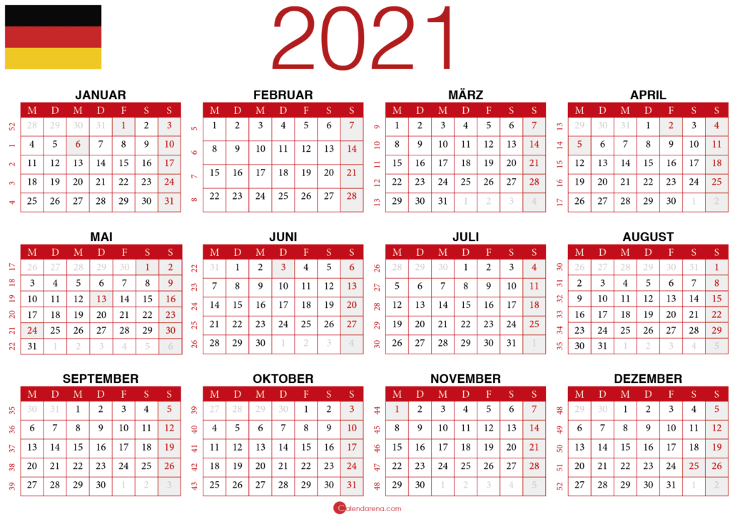kalender 2021 zum ausdrucken