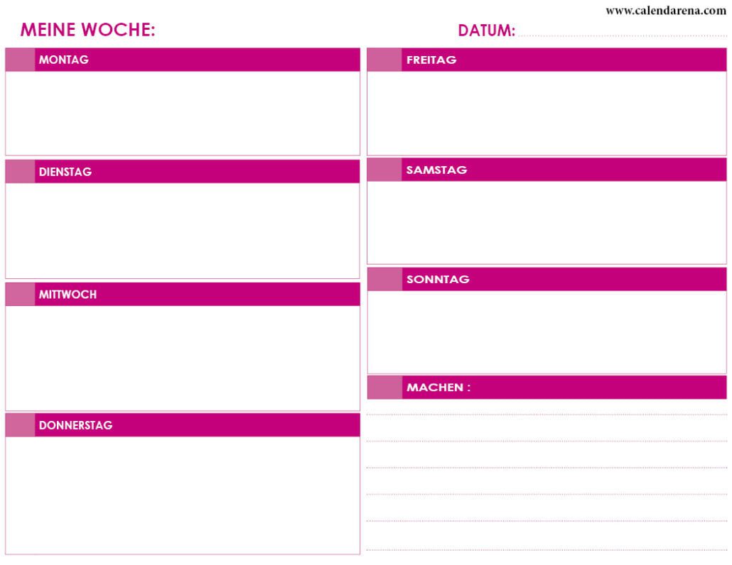 Tageskalender 2020 Zum Ausdrucken