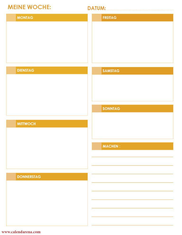 Tageskalender 2020 Zum Ausdrucken