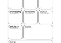 weekly blank calendar