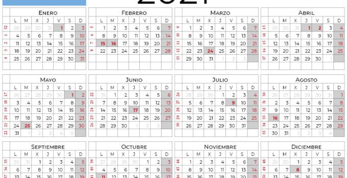 calendario 2021 argentina