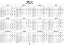 calendario del 2021