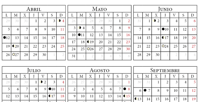 calendario lunar 2021