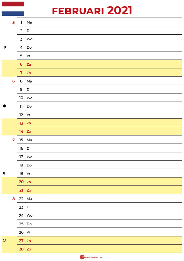 februari 2021 kalender nl