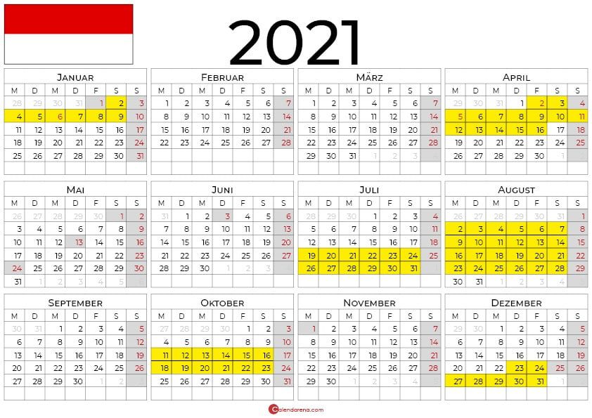 kalender 2021 ferien hessen querformat