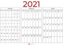 kalender 2021 januar bis märz