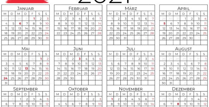 kalender 2021 österreich 2