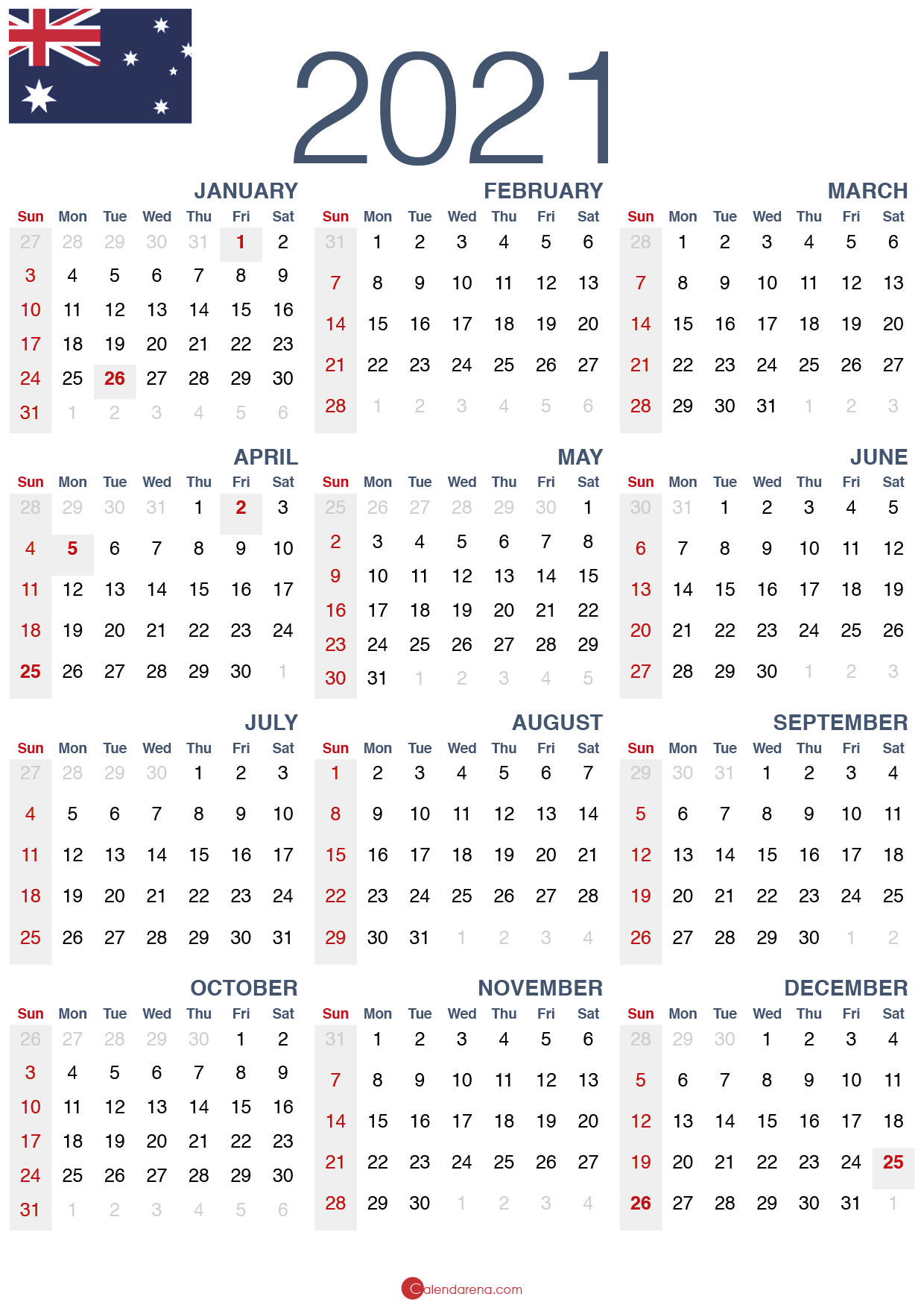 Featured image of post March 2021 Printable Monthly Calendar 2021 Australia