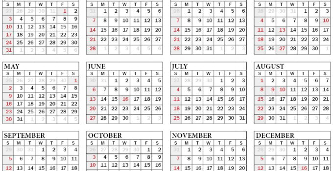 Calendar 2021 South Africa