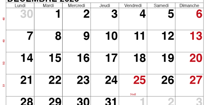 calendrier decembre 2020 Suisse_grand