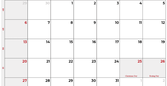 december 2020 calendar_australia