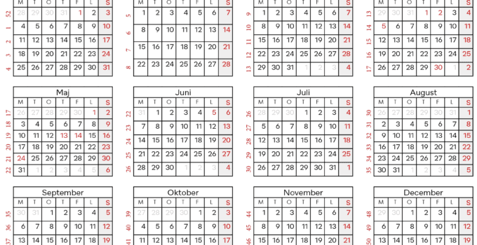 kalender 2021 til print