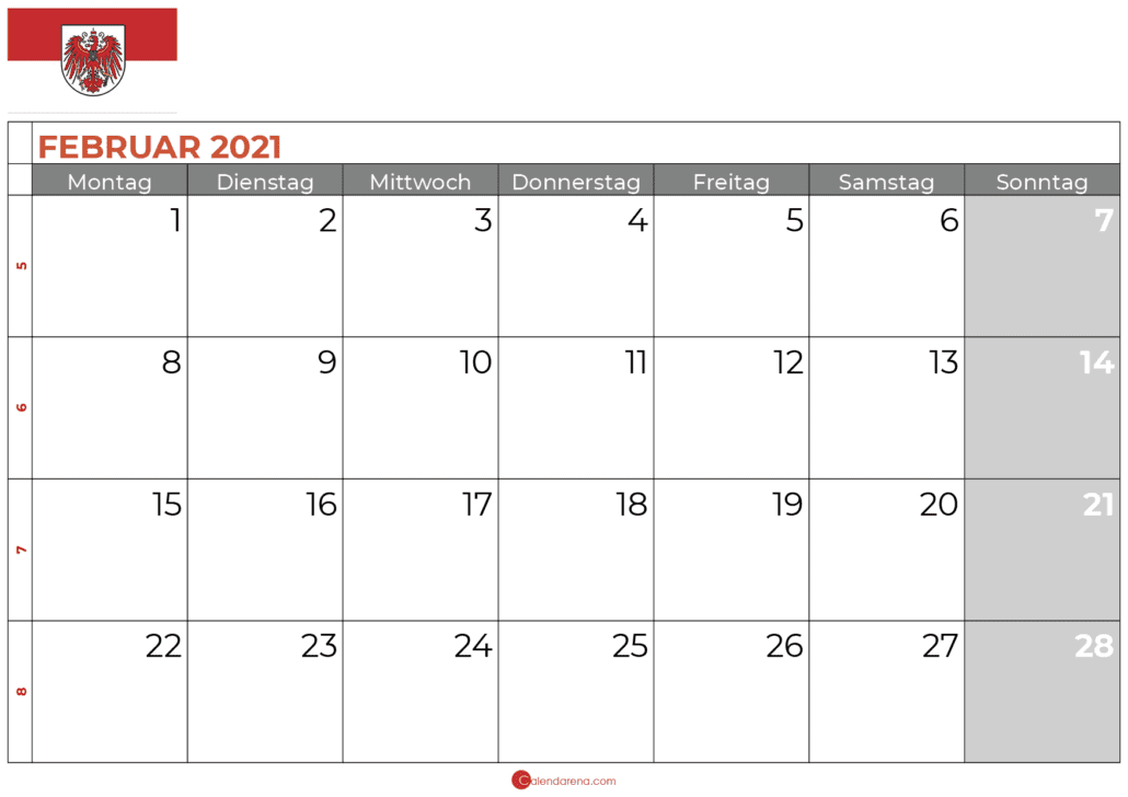kalender februar 2021 brandenburg