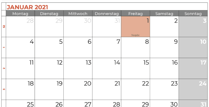 kalender januar 2021 brandenburg