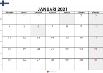 kalender januari 2021 finland