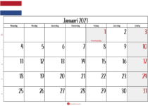 kalender januari 2021 landschap NL2