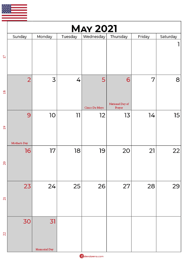 may calendar 2021