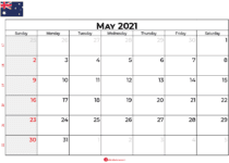 calendar may 2021 AU