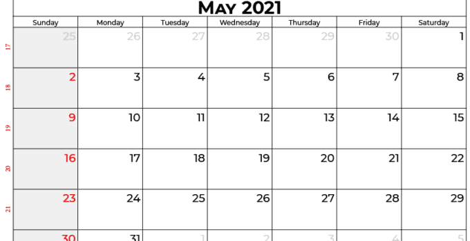 calendar may 2021 AU
