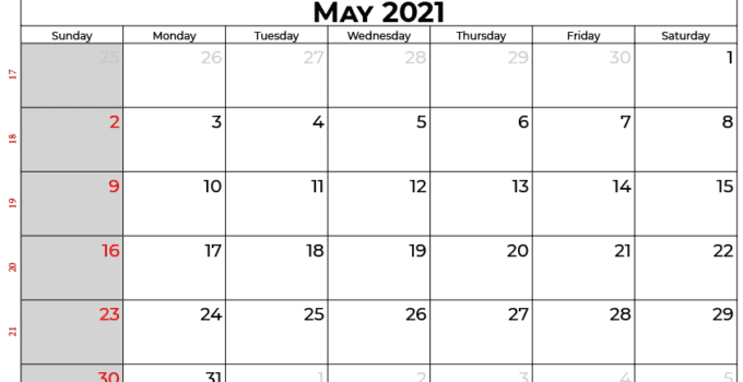 may calendar 2021 UK