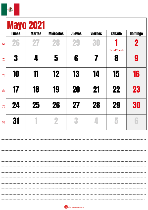 mayo 2021 calendario mexico2