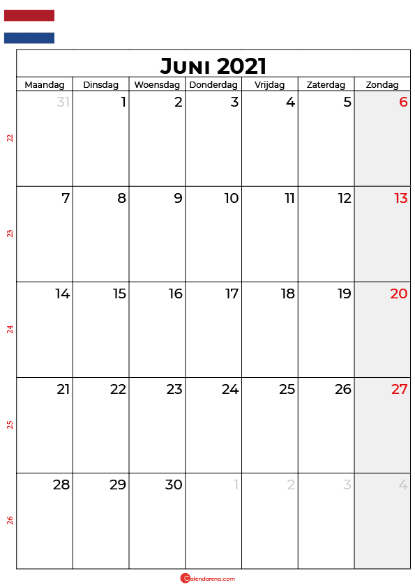 kalender 2021 juni nederland