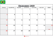 calendário dezembro 2021 brasil