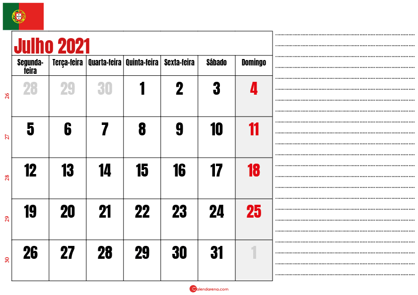 calendario julho 2021 para imprimir portugal