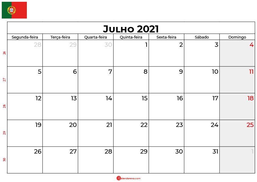 calendário julho 2021 portugal