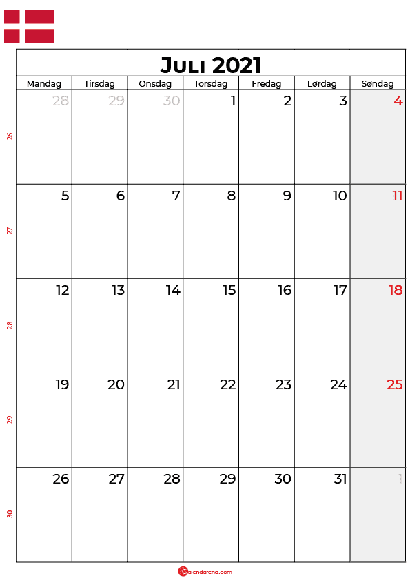 juli 2021 kalender