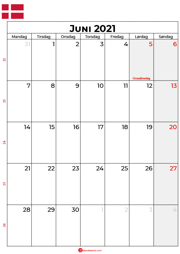 juni 2021 kalender