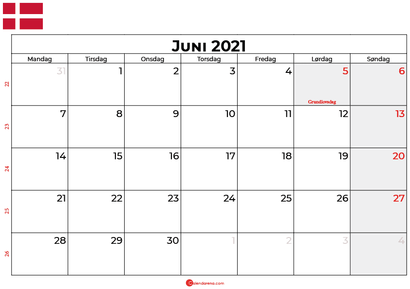 kalender juni 2021