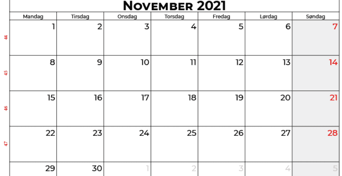 kalender november 2021