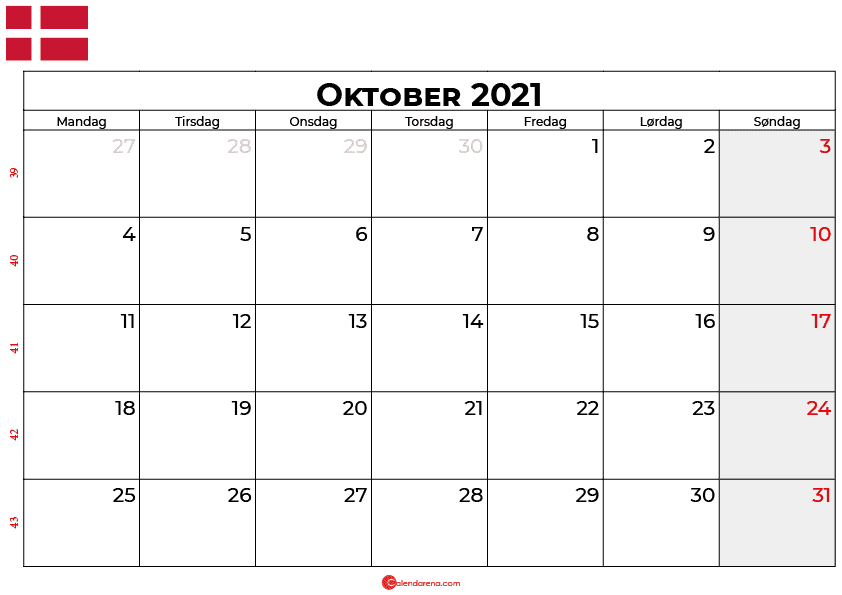 kalender oktober 2021