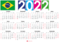 Calendário 2022 Com Feriados Para Imprimir Brasil