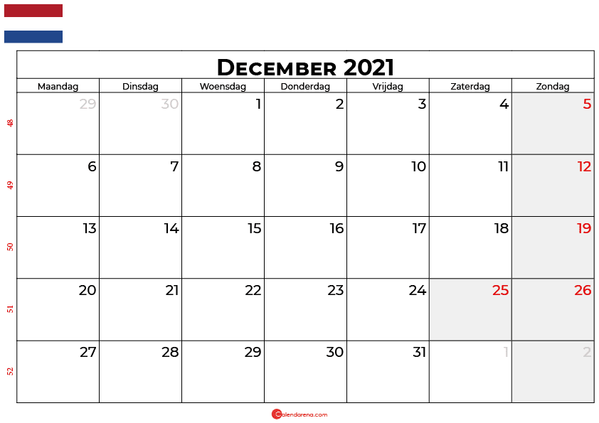 Kalender december 2021 nl