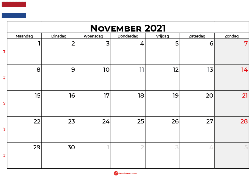 Nov 2021 kalender