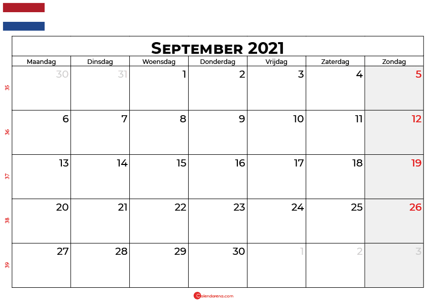 Kalender september 2021 nl