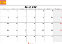 calendario julio 2021 espana