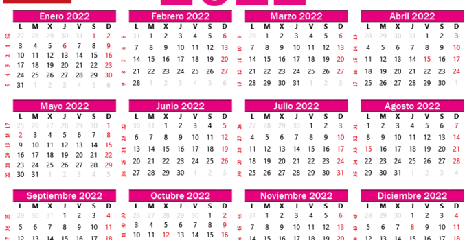 calendario 2022 españa